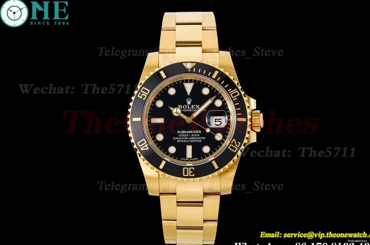YG Dial YG Black Submariner VSF 904L VS3135 116618LN 40mm 1222